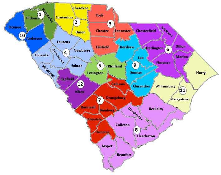 South Carolina School Districts Map - Sammy Coraline